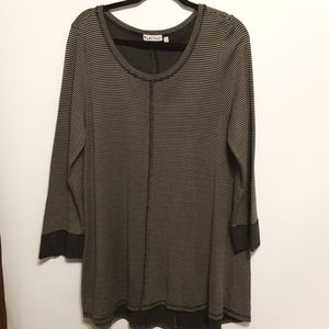 Habitat Green Black Stripe Tunic Top